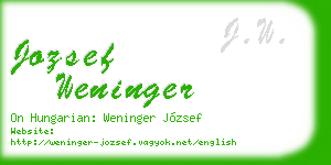 jozsef weninger business card